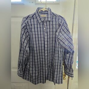 Michael Kors Navy and White Checkered Shirt